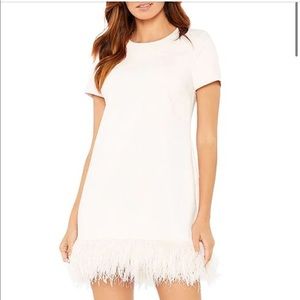 LIKELY Marullo White Feather Dress